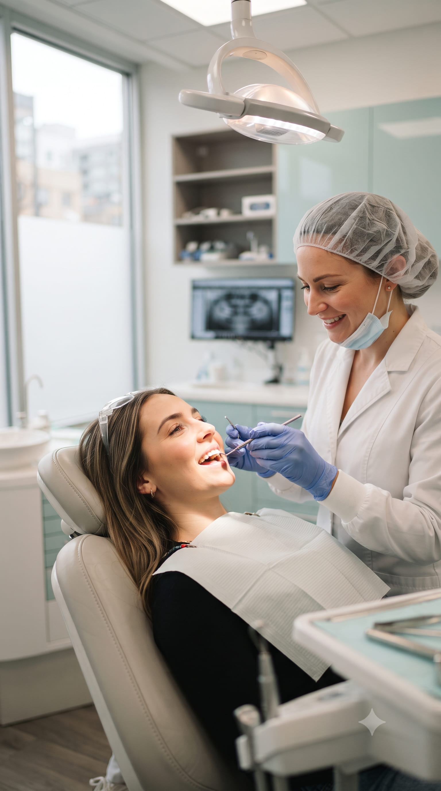 Modern dental clinic interior with patient chair